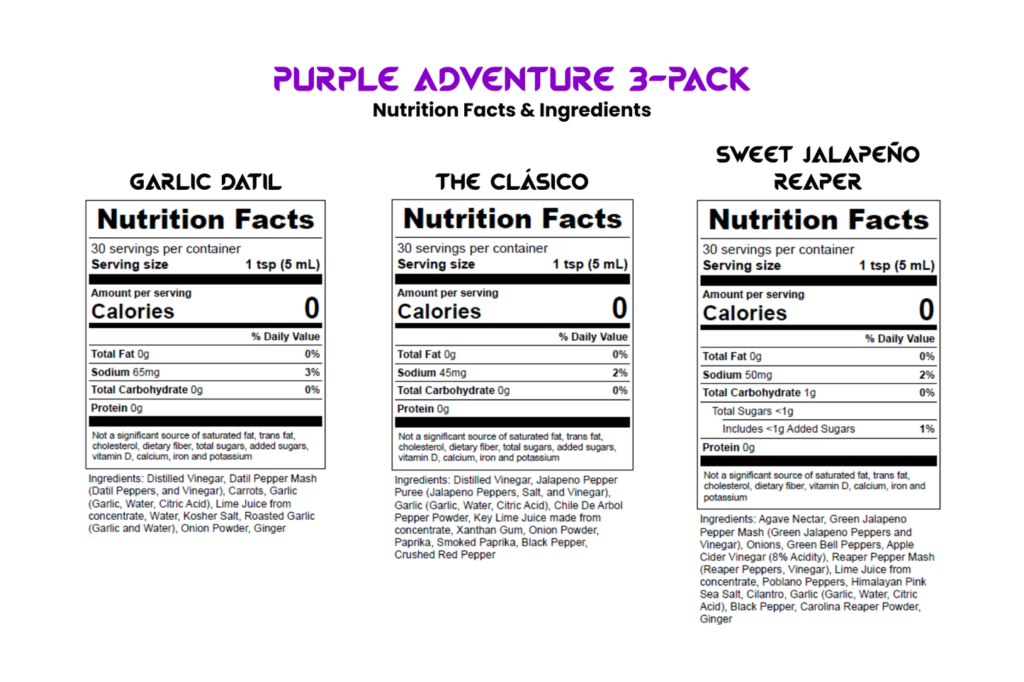 Stanky Sauce Purple Adventure 3-Pack – Gourmet Hot Sauce Gift Set for Cooking & Flavor Exploration