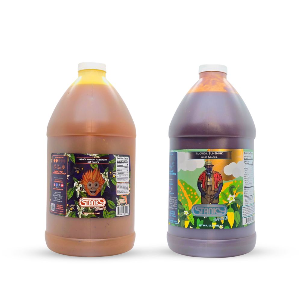 64oz Half Gallon Jugs | Bulk Hot Sauce & BBQ Sauce