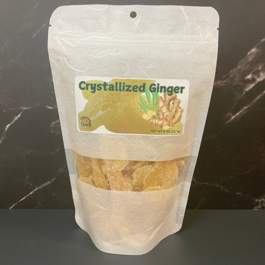 CRYSTALLIZED GINGER SLICES, Candied, Delicious Dried Fruit Snack