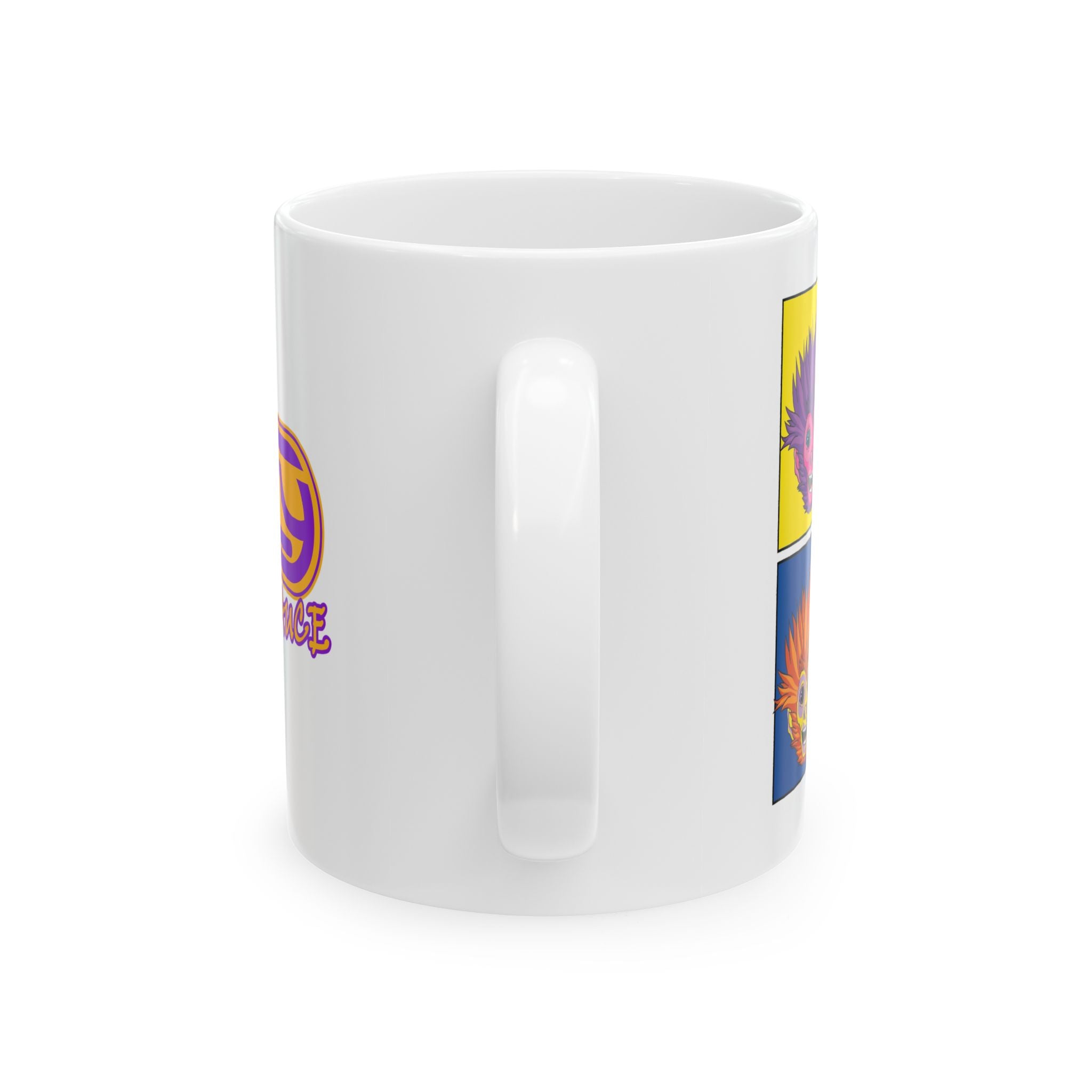 Retro Pop Art Skull Mug – Colorful Psychedelic Skull Coffee Cup (11oz/15oz)
