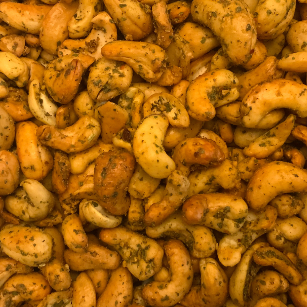 Buttery Garlic, Lemon & Herb Cashews
