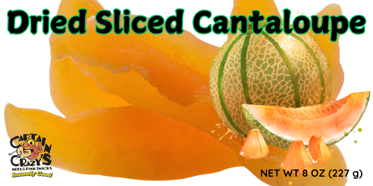 DRIED CANTALOUPE SLICES, Vibrant, Sweet and Delicious Dried Fruit Snack