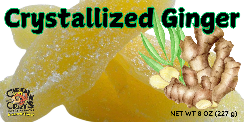 CRYSTALLIZED GINGER SLICES, Candied, Delicious Dried Fruit Snack