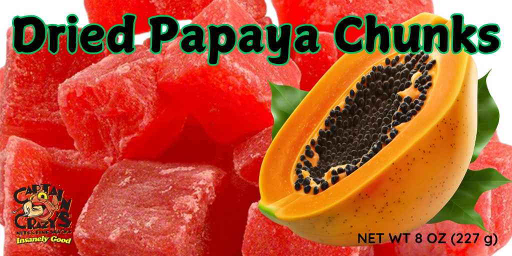 DRIED PAPAYA CHUNKS, Mouthwatering, Sweet and Delicious Dried Fruit Snack