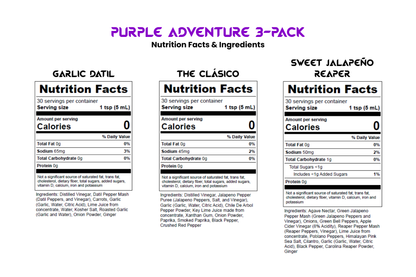 Stanky Sauce Purple Adventure 3-Pack – Gourmet Hot Sauce Gift Set for Cooking & Flavor Exploration