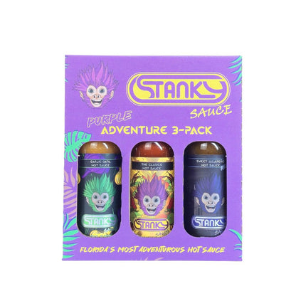 Stanky Sauce Purple Adventure 3-Pack – Gourmet Hot Sauce Gift Set for Cooking & Flavor Exploration