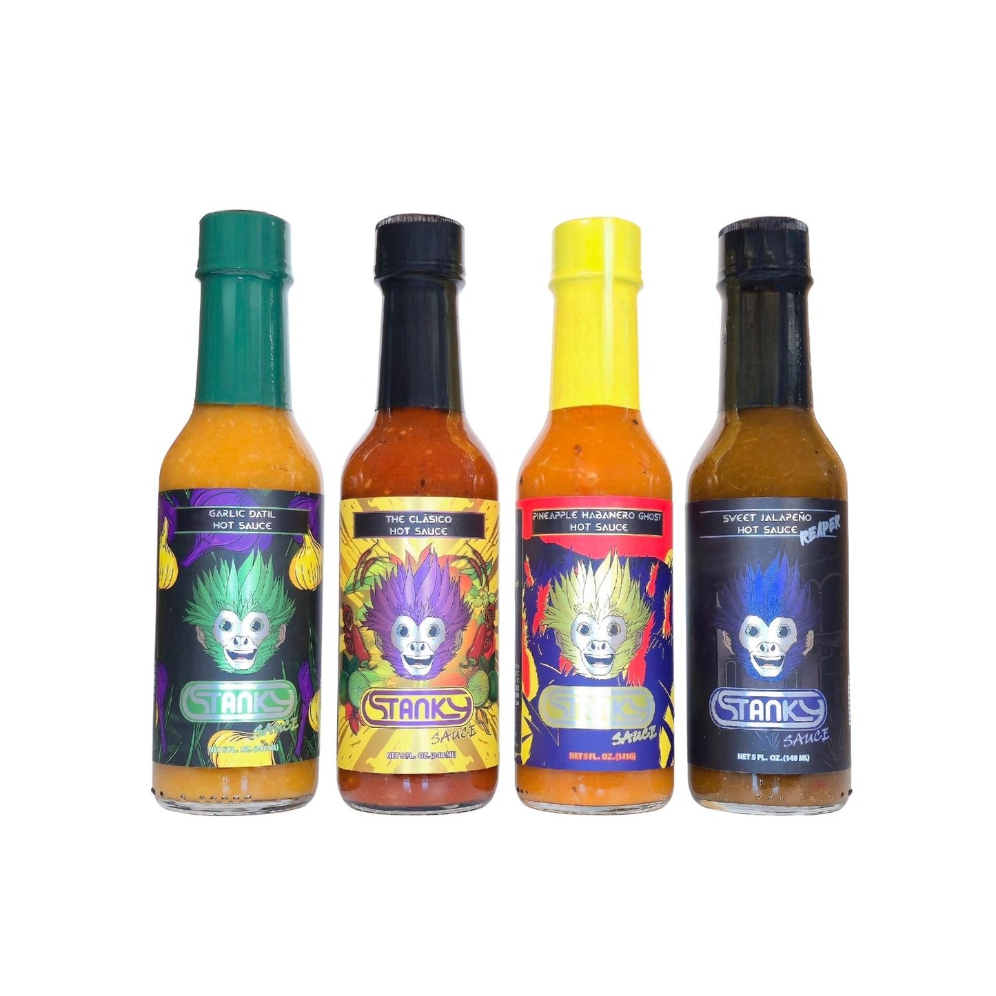 Stanky Sauce Adventure 4-Pack – Gourmet Hot Sauce Gift Set